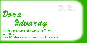 dora udvardy business card